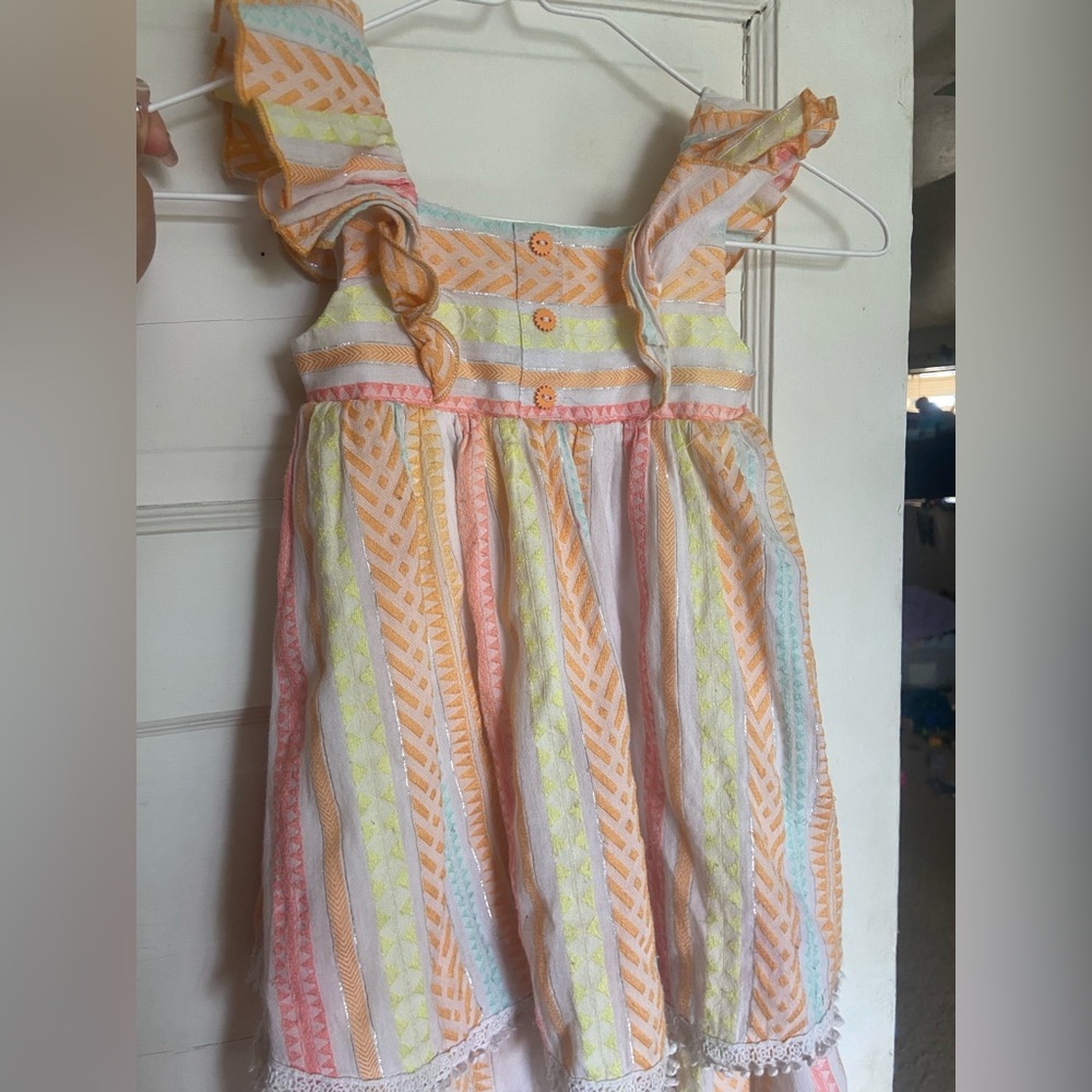 Colorful Striped Kids Dress